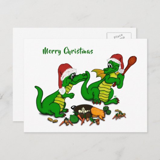 Drachen - Frohe Weihnachten ! - heute werde ich Ho (Vorne/Hinten)