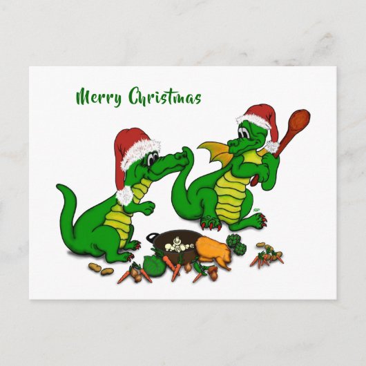 Drachen - Frohe Weihnachten ! - heute werde ich Ho (Vorderseite)