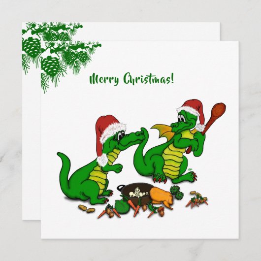 Drachen - Frohe Weihnachten ! - heute werde ich ko (Vorne/Hinten)