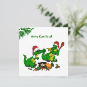 Drachen - Frohe Weihnachten ! - heute werde ich ko (Stehend Vorderseite)