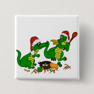 Drachen - Frohe Weihnachten ! - heute werde ich ko Button