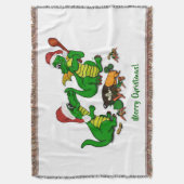 Drachen - Frohe Weihnachten ! - heute werde ich ko Decke (Vorderseite Vertikal)