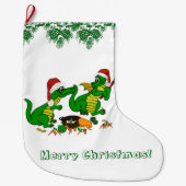 Drachen - Frohe Weihnachten ! - heute werde ich ko Großer Weihnachtsstrumpf (Vorderseite)