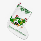 Drachen - Frohe Weihnachten ! - heute werde ich ko Großer Weihnachtsstrumpf (Vorderansicht (hängend))