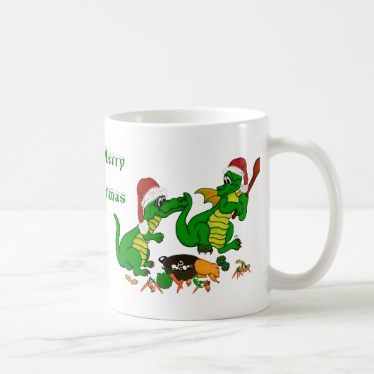 Drachen - Frohe Weihnachten ! - heute werde ich ko Kaffeetasse (Rechts)