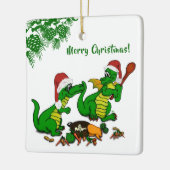 Drachen - Frohe Weihnachten ! - heute werde ich ko Keramikornament (Links)