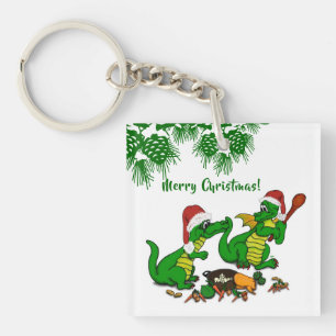 Drachen - Frohe Weihnachten ! - heute werde ich ko Schlüsselanhänger