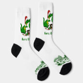Drachen - Frohe Weihnachten ! - heute werde ich ko Socken (Rechts)