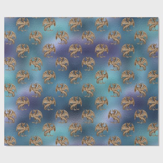 Drachen Geschenkpapier (Flach)