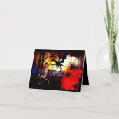 Drachen-Hexen-Pfeffer und Ghoulus Halloween Karte (Vorderseite)