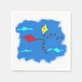 Drachen im blauen Himmel Serviette (Vorderseite)