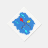 Drachen im blauen Himmel Serviette (Ecke)