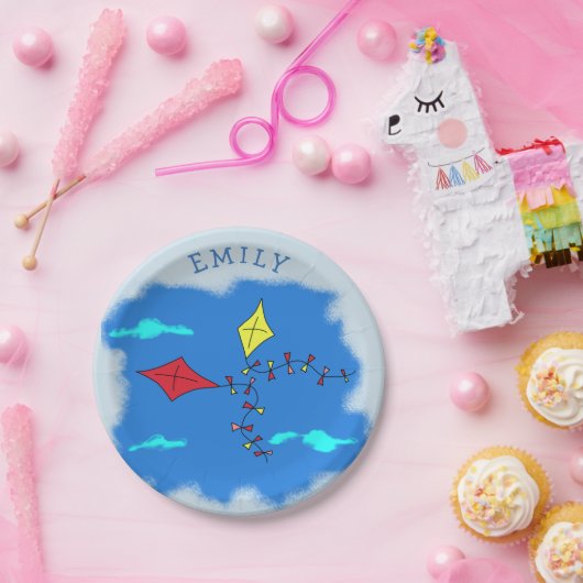 Drachen im Namen des blauen Himmels Pappteller (Party)