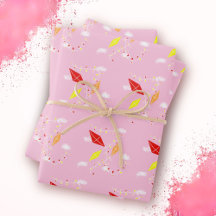 Drachen im Sky Pink Pattern Girl