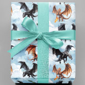 Drachen in den Wolken Geschenkpapier