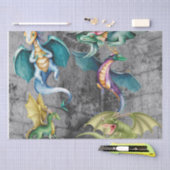 Drachen in der Ecke Seidenpapier (Handwerk)