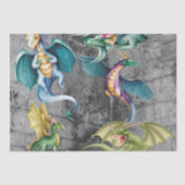 Drachen in der Ecke Seidenpapier (Vorderseite)