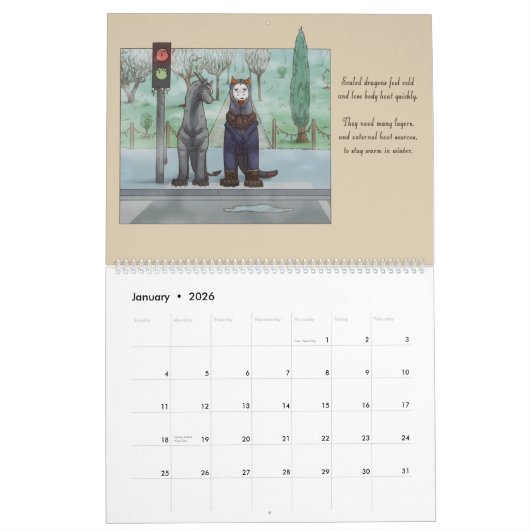 Drachen in der Liebe Kalender (Jan 2026)