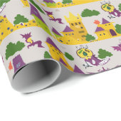 Drachen in einem märchenhaften Land Geschenkpapier (Rolleneckpunkt)