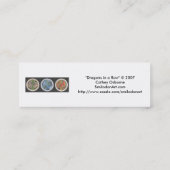 "Drachen in einer Reihe" Lesezeichen Mini Visitenkarte (Rückseite)