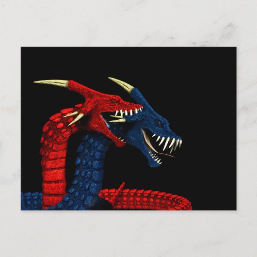 Drachen in Liebe Postkarte (Vorderseite)
