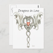 Drachen in Liebe - Postkarte (Vorne/Hinten)