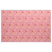 Drachen in rosa Himmel Rot Gelb Orange Kinder Stof Stoff (Fat Quarter (45,7 x 55,9 cm))