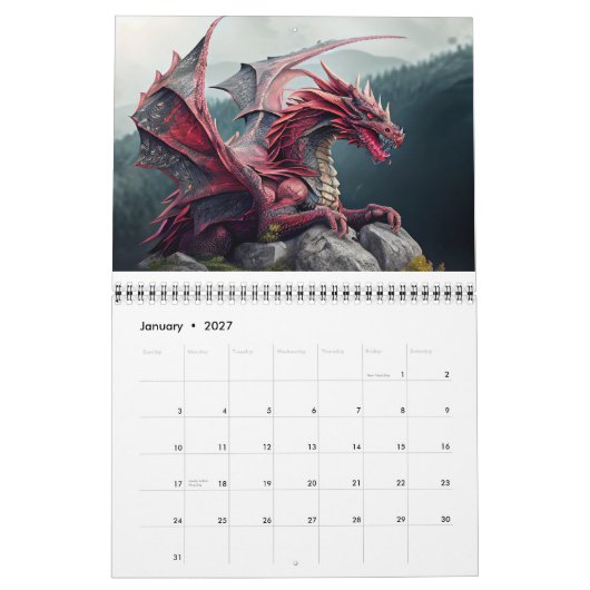 Drachen Kalender (Jan 2027)