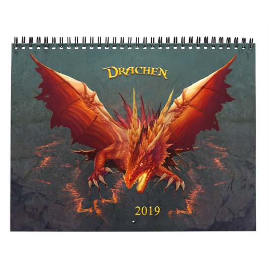 Drachen Kalender, Dragon Calendar, (28cm x 22cm) Kalender (Titelbild)