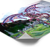 Drachen kämpfen poster (Ecke)