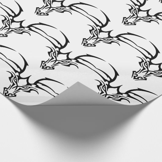 Drachen-Kopf-310-Op Geschenkpapier (Ecke)