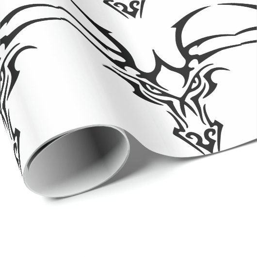Drachen-Kopf-310-Op Geschenkpapier (Rolleneckpunkt)