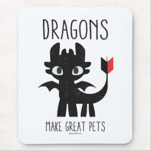 "Drachen machen große Haustiere" zahnlos Grafik Mousepad