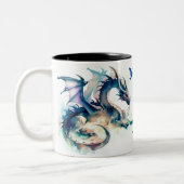 Drachen machen Spaß Zweifarbige Tasse (Links)