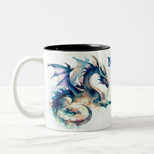Drachen machen Spaß Zweifarbige Tasse (Links)