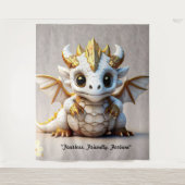 "Drachen-Maskottchen-Logo" Wandteppich (Vorderseite)
