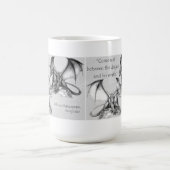 Drachen mit King Lear Zitat grau, schwarz, weiß Ta Kaffeetasse (Mittel)