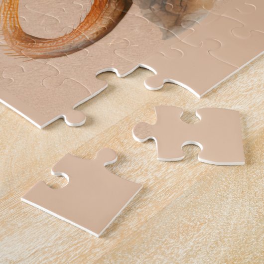 Drachen mit König Lear Zitat rot, Gold, weiß Puzzle (Seite)