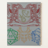 Drachen mit Würfeln Planer (Rückseite)