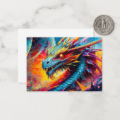 Drachen-Notizkarte Mitteilungskarte (Vorderseite/Rückseite Beispiel)