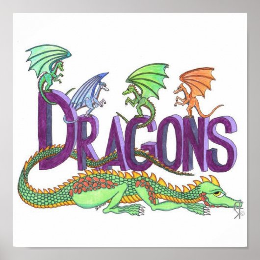 Drachen Poster (Vorne)