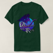Drachen sind echt blau T-Shirt (Design vorne)