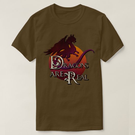 Drachen sind real T-Shirt (Design vorne)