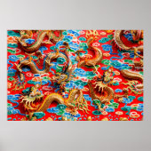 Drachen-Tempelposter Poster (Vorne)