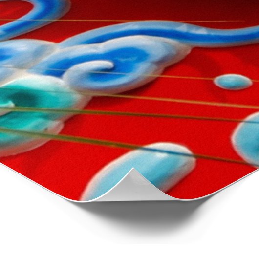 Drachen-Tempelposter Poster (Ecke)