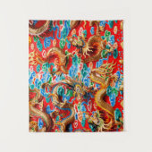 Drachen-Tempeltapestes Wandteppich (Vorderseite)