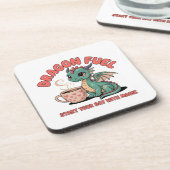 Drachen Treibstoff Getränkeuntersetzer (Linke Seite)