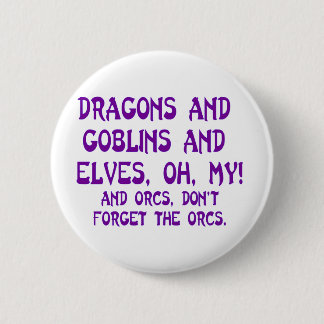Drachen u. Elfe Knopf Button