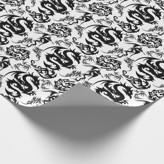 Drachen Umrissmuster 05.b.DOLP01 Geschenkpapier (Ecke)