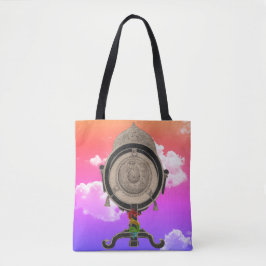 Drachen und antikes Trommelfell in den Wolken Tasche